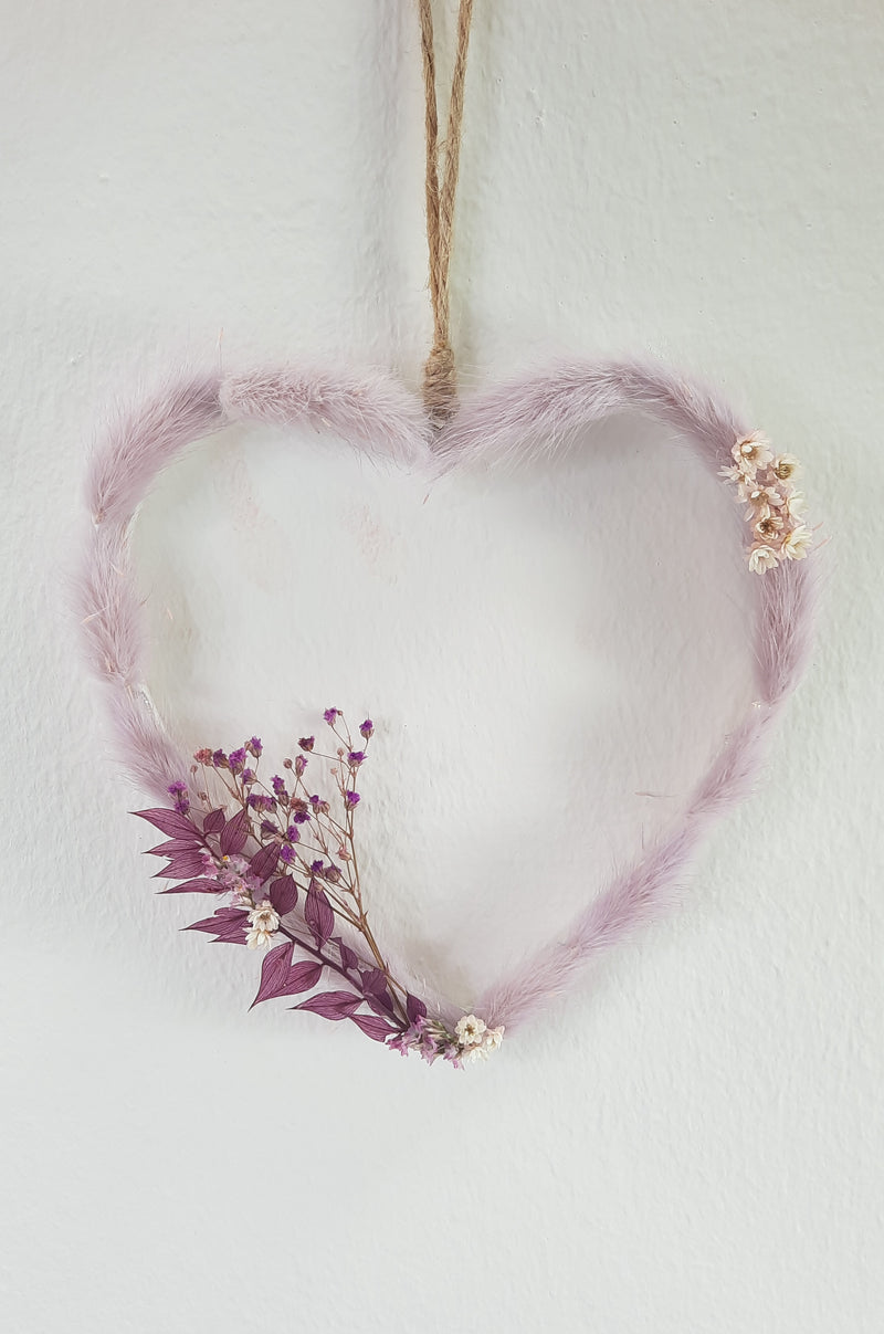 Trockenblumenkranz in Herzform | 16 cm
