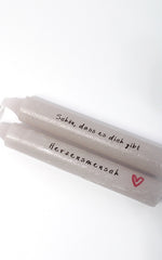 Kerzen Stabkerzen hellgrau 2 Stck. | 14 cm