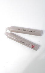 Kerzen Stabkerzen hellgrau 2 Stck. | 14 cm
