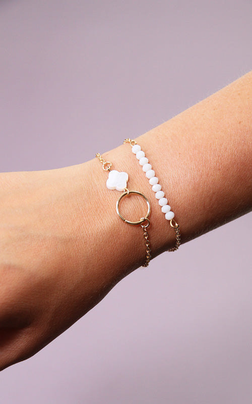 Armband 2er-Kombi mit Perlen