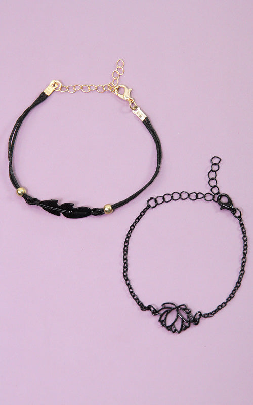 Armband 2er-Kombi schwarz