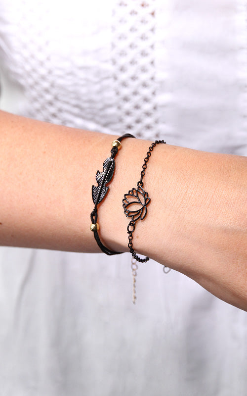 Armband 2er-Kombi schwarz