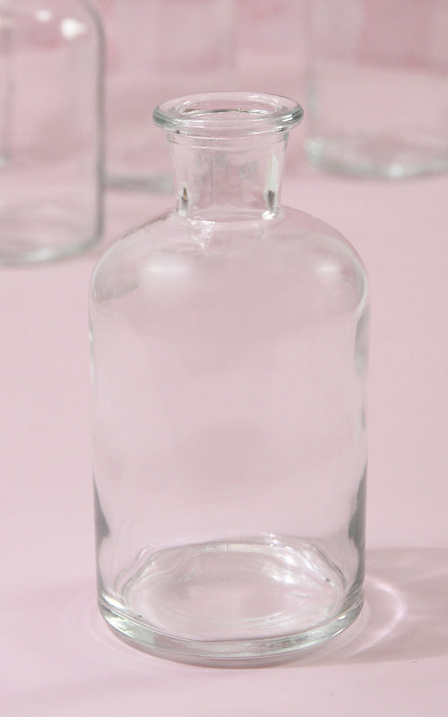 Glasflasche zum Befüllen | rund | klar