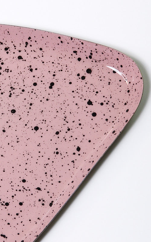 Schale rosa-schwarz gesprenkelt | 17 x 18 cm