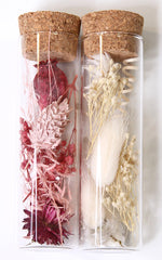 Deko-Gläser mit Trockenblumen 2er-Set | 10 cm