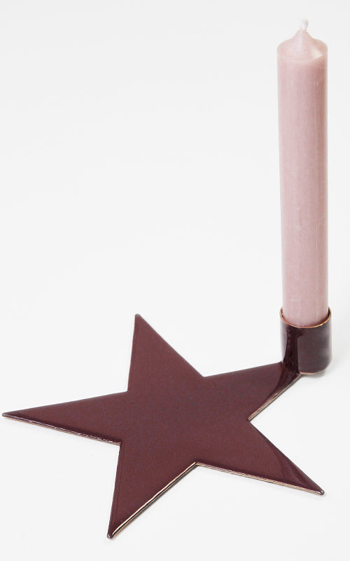 Kerzenständer Stern bordeaux | 12 cm