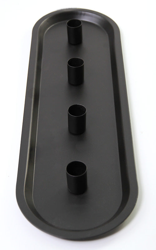 Kerzentablett Schale schwarz | 45 cm