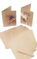 Briefumschläge, Klappkarten aus Kraftpapier DIN A6 | 5er-Set