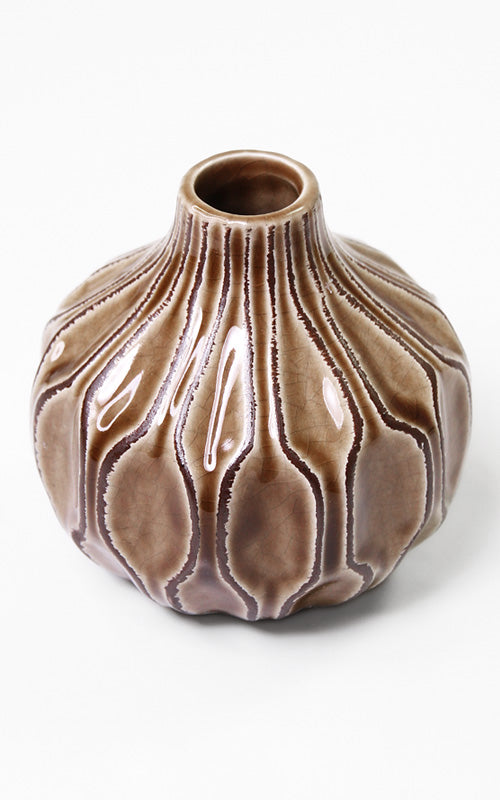 Keramikvase LENJA BROWN | 10,5 cm