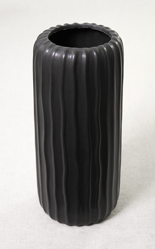 Keramik Vase Aquarel schwarz